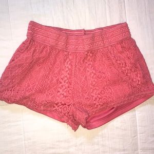 Medium Pink Lace Shorts...worn once!